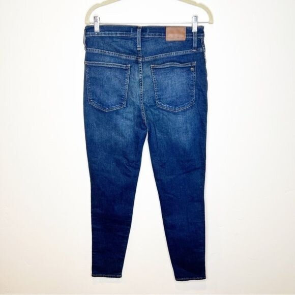 Madewell 10” High-Rise Skinny Jeans Dark Wash, Size 30 Ankle Length - Picture 2 of 7